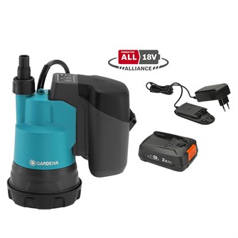 Komplet med batteri og lader